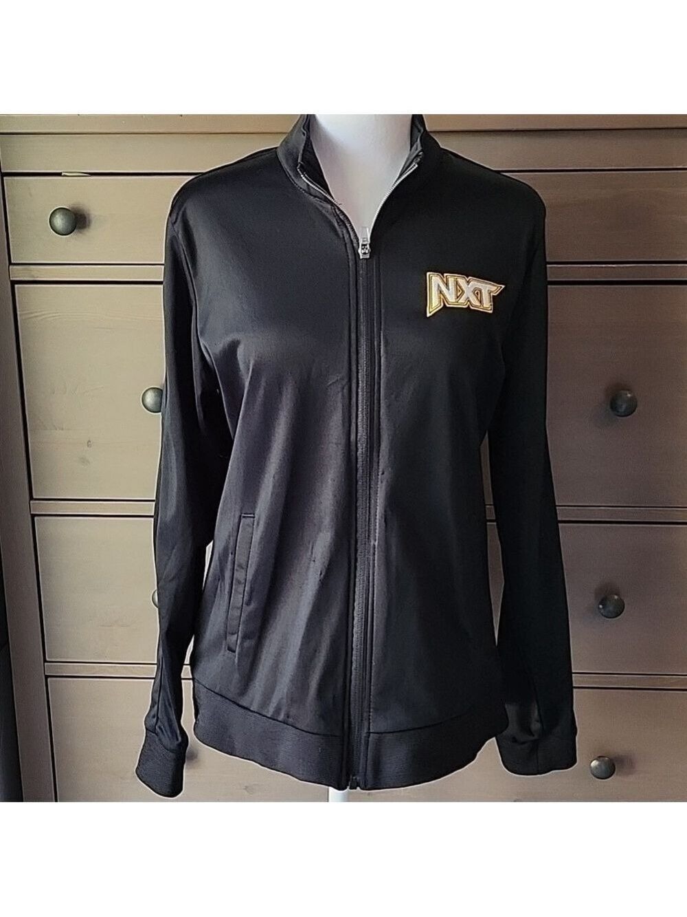NXT WWE NYLON ZIPPER FRONT TRACK JACKET WOMEN'S MEDIUM